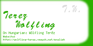 terez wolfling business card